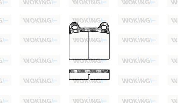 Woking P1063.00 - Тормозные колодки, дисковые, комплект autosila-amz.com