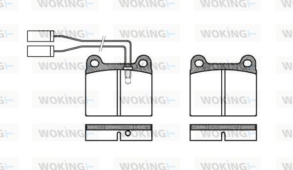 Woking P1063.01 - Тормозные колодки, дисковые, комплект autosila-amz.com