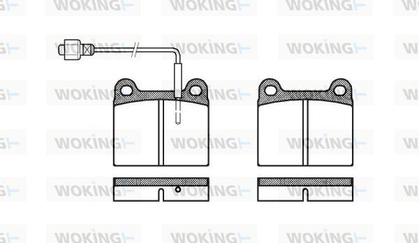 Woking P1063.02 - Тормозные колодки, дисковые, комплект autosila-amz.com