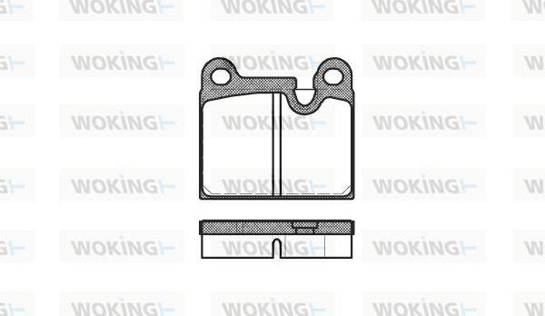 Woking P1063.80 - Тормозные колодки, дисковые, комплект autosila-amz.com