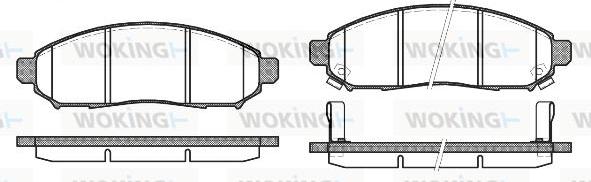 Woking P10623.12 - Тормозные колодки, дисковые, комплект autosila-amz.com