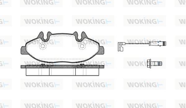 Woking P10093.02 - Тормозные колодки, дисковые, комплект autosila-amz.com