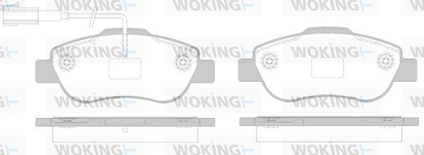 Woking P10003.02 - Тормозные колодки, дисковые, комплект autosila-amz.com