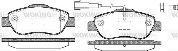 Woking P10003.11 - Тормозные колодки, дисковые, комплект autosila-amz.com