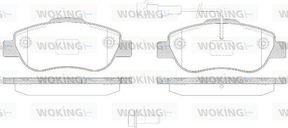 Woking P10003.21 - Тормозные колодки, дисковые, комплект autosila-amz.com