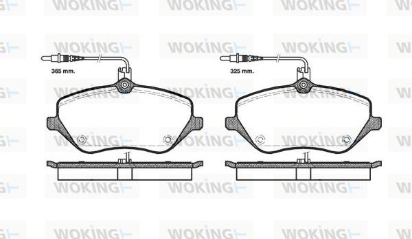 Woking P10013.04 - Тормозные колодки, дисковые, комплект autosila-amz.com