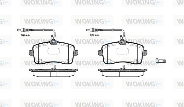 Woking P10023.04 - Тормозные колодки, дисковые, комплект autosila-amz.com