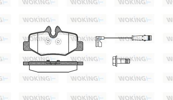 Woking P10103.02 - Тормозные колодки, дисковые, комплект autosila-amz.com