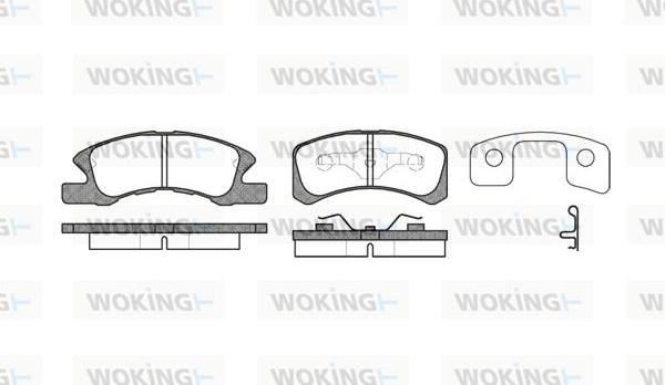Woking P10113.02 - Тормозные колодки, дисковые, комплект autosila-amz.com