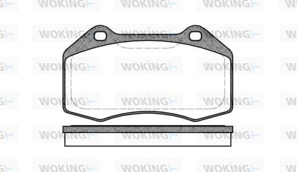 Woking P10133.00 - Тормозные колодки, дисковые, комплект autosila-amz.com