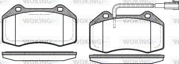 Woking P10133.12 - Тормозные колодки, дисковые, комплект autosila-amz.com