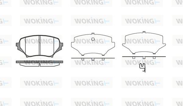Woking P10893.01 - Тормозные колодки, дисковые, комплект autosila-amz.com