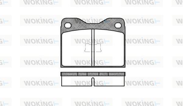 Woking P1083.10 - Тормозные колодки, дисковые, комплект autosila-amz.com