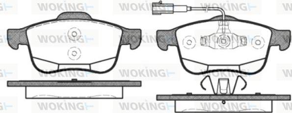 Woking P10833.12 - Тормозные колодки, дисковые, комплект autosila-amz.com