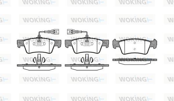 Woking P10873.02 - Тормозные колодки, дисковые, комплект autosila-amz.com