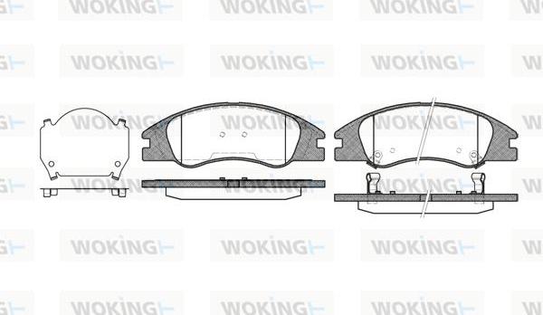 Woking P10343.02 - Тормозные колодки, дисковые, комплект autosila-amz.com
