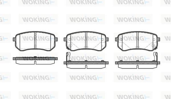 Woking P10353.02 - Тормозные колодки, дисковые, комплект autosila-amz.com