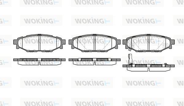 Woking P10363.01 - Тормозные колодки, дисковые, комплект autosila-amz.com