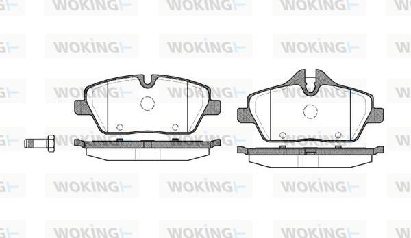 Woking P10313.00 - Тормозные колодки, дисковые, комплект autosila-amz.com