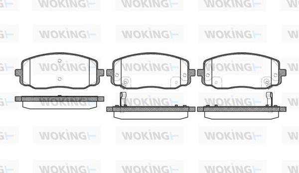 Woking P10333.02 - Тормозные колодки, дисковые, комплект autosila-amz.com