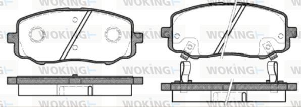 Woking P10333.12 - Тормозные колодки, дисковые, комплект autosila-amz.com