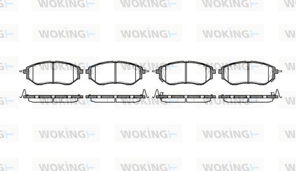 Woking P10373.02 - Тормозные колодки, дисковые, комплект autosila-amz.com