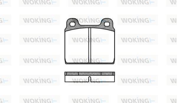 Woking P1023.00 - Тормозные колодки, дисковые, комплект autosila-amz.com