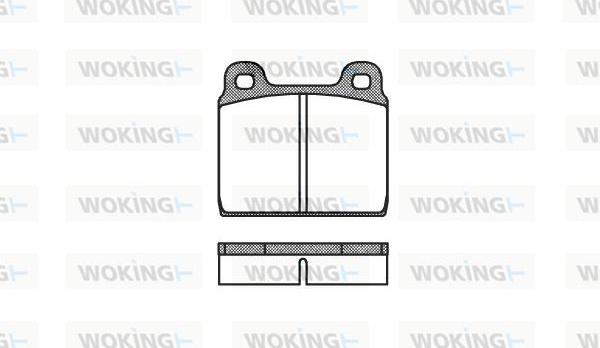 Woking P1023.20 - Тормозные колодки, дисковые, комплект autosila-amz.com