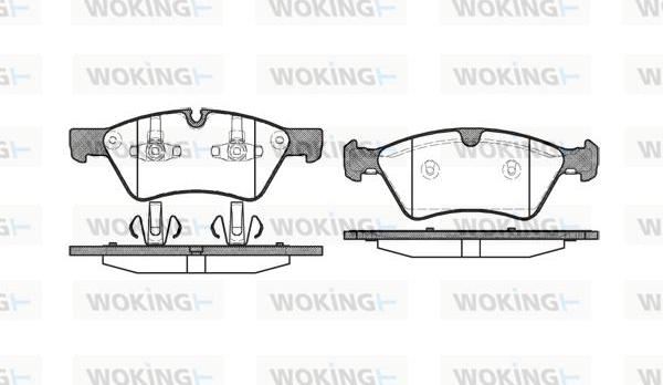 Woking P10793.00 - Тормозные колодки, дисковые, комплект autosila-amz.com