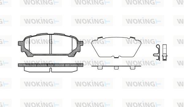 Woking P10763.01 - Тормозные колодки, дисковые, комплект autosila-amz.com