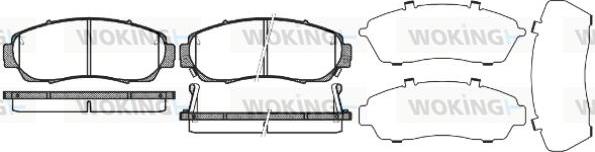 Woking P10713.12 - Тормозные колодки, дисковые, комплект autosila-amz.com