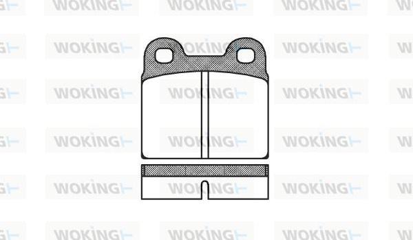 Woking P1073.00 - Тормозные колодки, дисковые, комплект autosila-amz.com