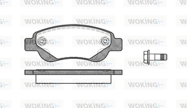 Woking P10773.00 - Тормозные колодки, дисковые, комплект autosila-amz.com