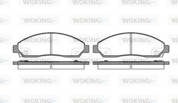 Woking P11983.14 - Тормозные колодки, дисковые, комплект autosila-amz.com