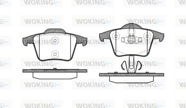 Woking P11443.00 - Тормозные колодки, дисковые, комплект autosila-amz.com