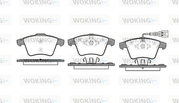 Woking P11453.01 - Тормозные колодки, дисковые, комплект autosila-amz.com