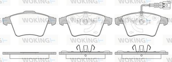 Woking P11453.11 - Тормозные колодки, дисковые, комплект autosila-amz.com