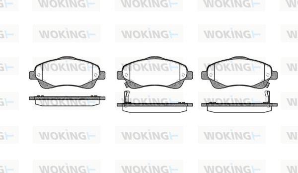 Woking P11463.02 - Тормозные колодки, дисковые, комплект autosila-amz.com
