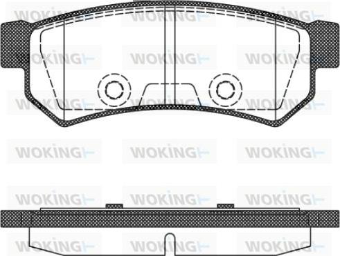 Woking P11483.10 - Тормозные колодки, дисковые, комплект autosila-amz.com