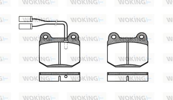 Woking P1143.01 - Тормозные колодки, дисковые, комплект autosila-amz.com