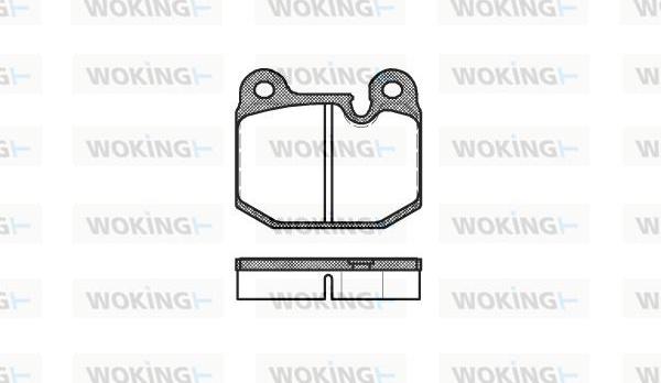 Woking P1143.10 - Тормозные колодки, дисковые, комплект autosila-amz.com