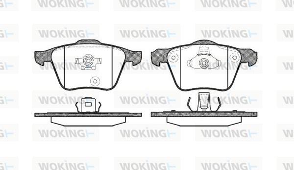 Woking P11433.00 - Тормозные колодки, дисковые, комплект autosila-amz.com