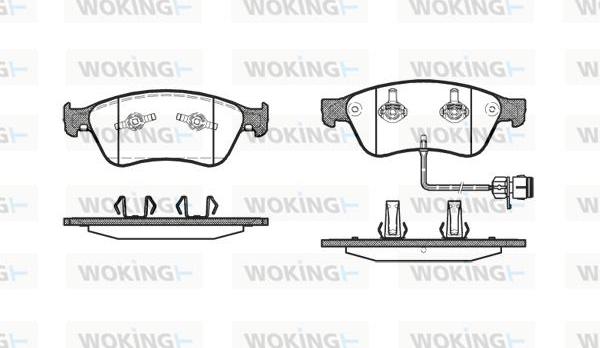 Woking P11563.12 - Тормозные колодки, дисковые, комплект autosila-amz.com