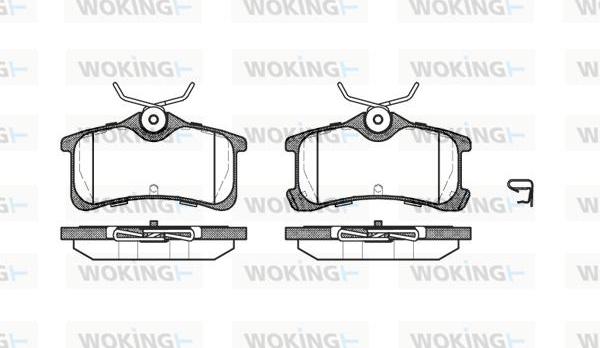Woking P11503.02 - Тормозные колодки, дисковые, комплект autosila-amz.com