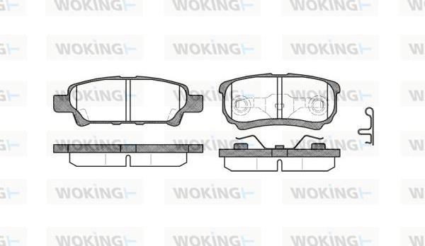 Woking P11513.02 - Тормозные колодки, дисковые, комплект autosila-amz.com