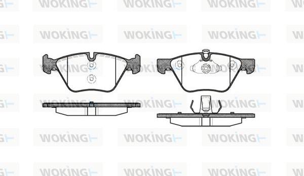 Woking P11523.00 - Тормозные колодки, дисковые, комплект autosila-amz.com