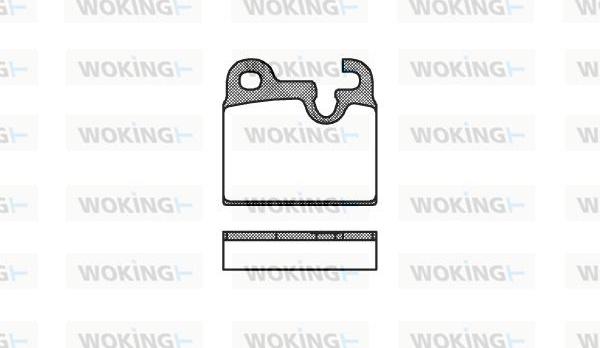 Woking P1163.00 - Тормозные колодки, дисковые, комплект autosila-amz.com
