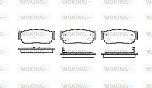 Woking P11633.02 - Тормозные колодки, дисковые, комплект autosila-amz.com
