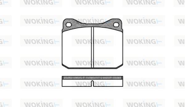 Woking P1103.00 - Тормозные колодки, дисковые, комплект autosila-amz.com
