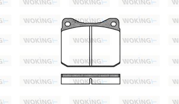 Woking P1103.10 - Тормозные колодки, дисковые, комплект autosila-amz.com
